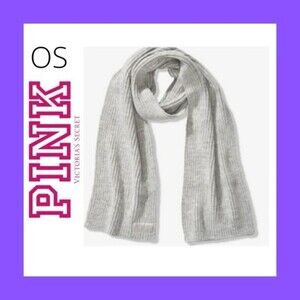 Scarf Grey Ribbed Scarf by PINK VS NEW